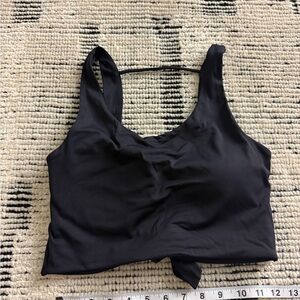 Black Tie-Front Bralette Top - Women Intimates & Sleepwear